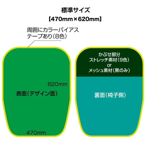 ストレッチイスカバー　標準ロングタイプ（W470×H620mm）